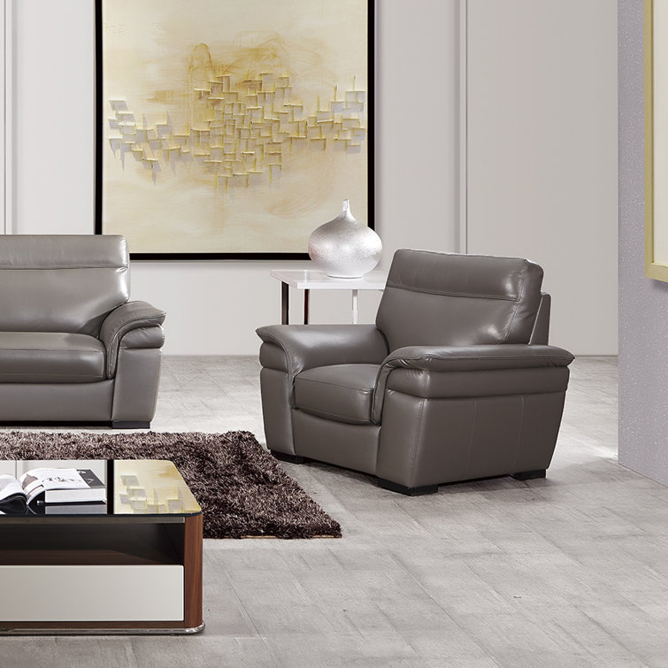 Latitude Run® Ullery 3 Piece Leather Living Room Set Wayfair